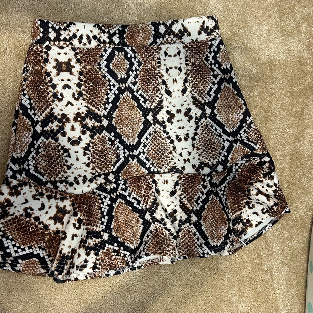 Nasty gal snake skin skirt